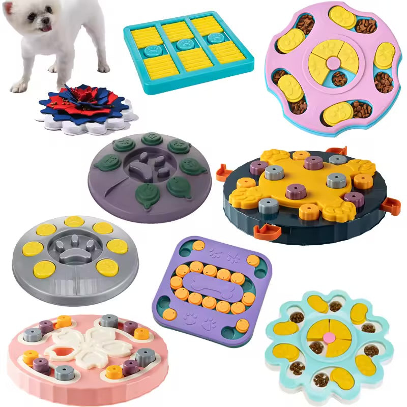 Dog Puzzle Feeder Toy Interactive Slow Feed IQ Bowl for Cats & Dogs