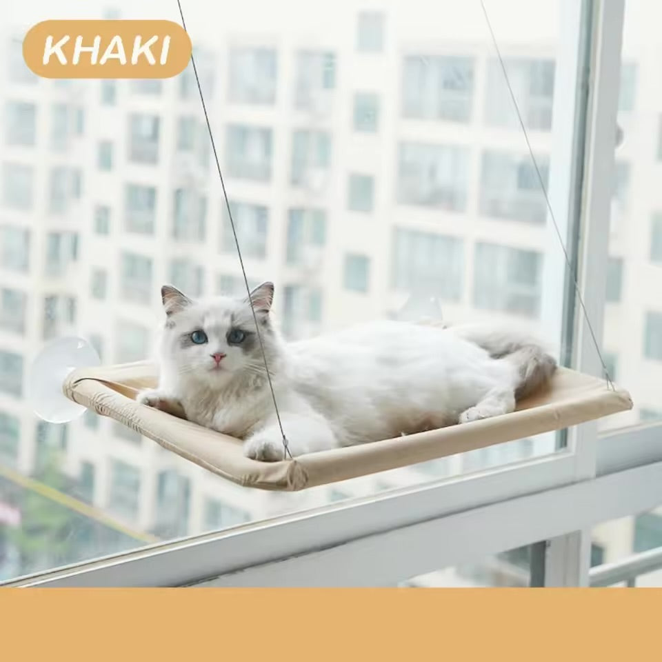 Hanging Cat Hammock Bed Aerial Window Seat Nest & Climbing Frame for Cats