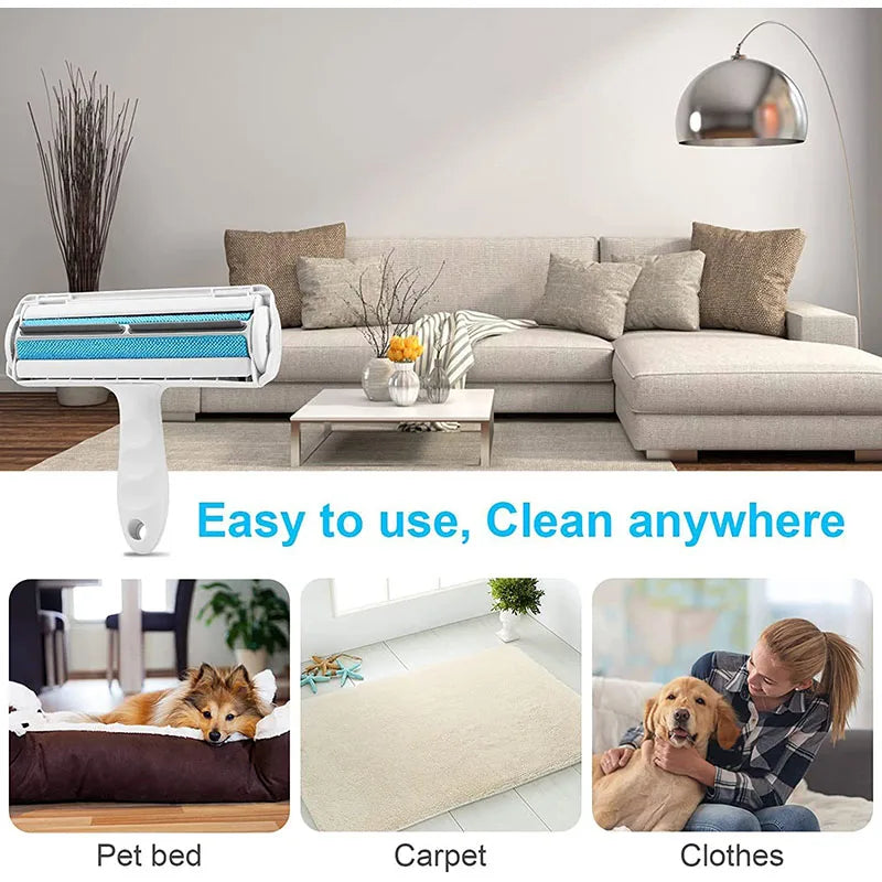 Self Cleaning Pet Hair Remover Roller One Hand Lint Roller for Dog & Cat Hair