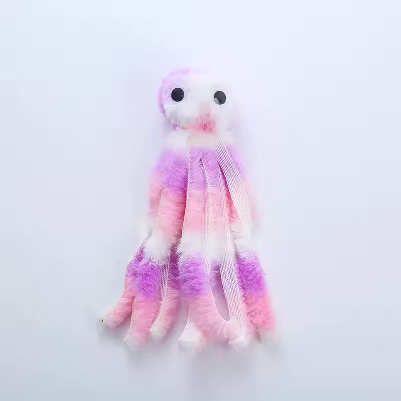Cute Octopus Plush Cat Toy Bite Resistant Interactive Play Toy for Cats