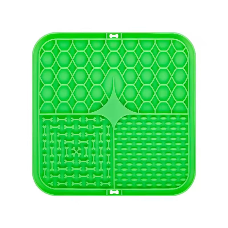 Silicone Pet Lick Mat Slow Feeder & Bath Distraction Suction Pad for Dogs & Cats