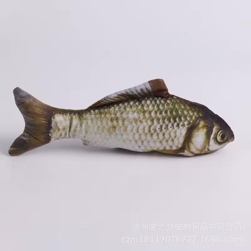 3D Fish Catnip Plush Cat Toy Soft Interactive Simulation Fish Doll for Cats