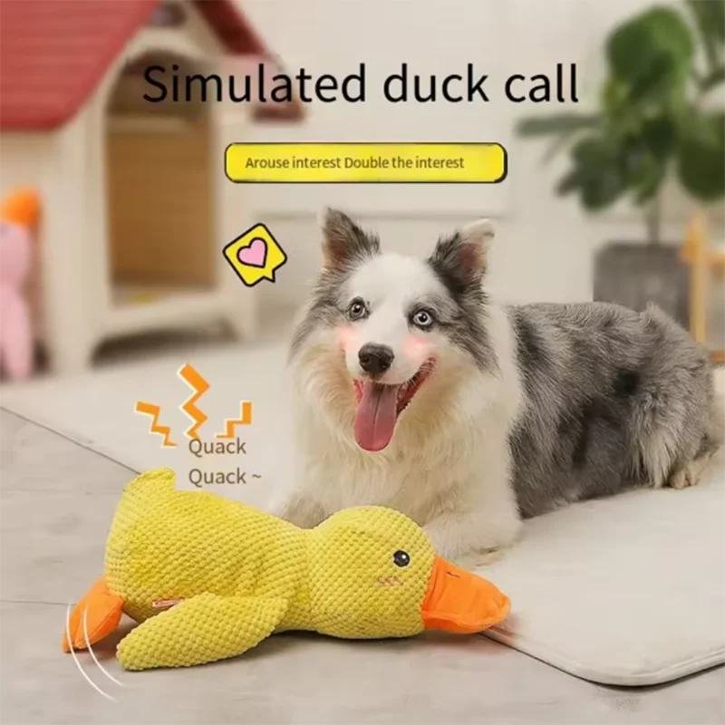 Cute Duck Plush Dog Toy Stress Relief Hugging Doll for Dogs & Puppies