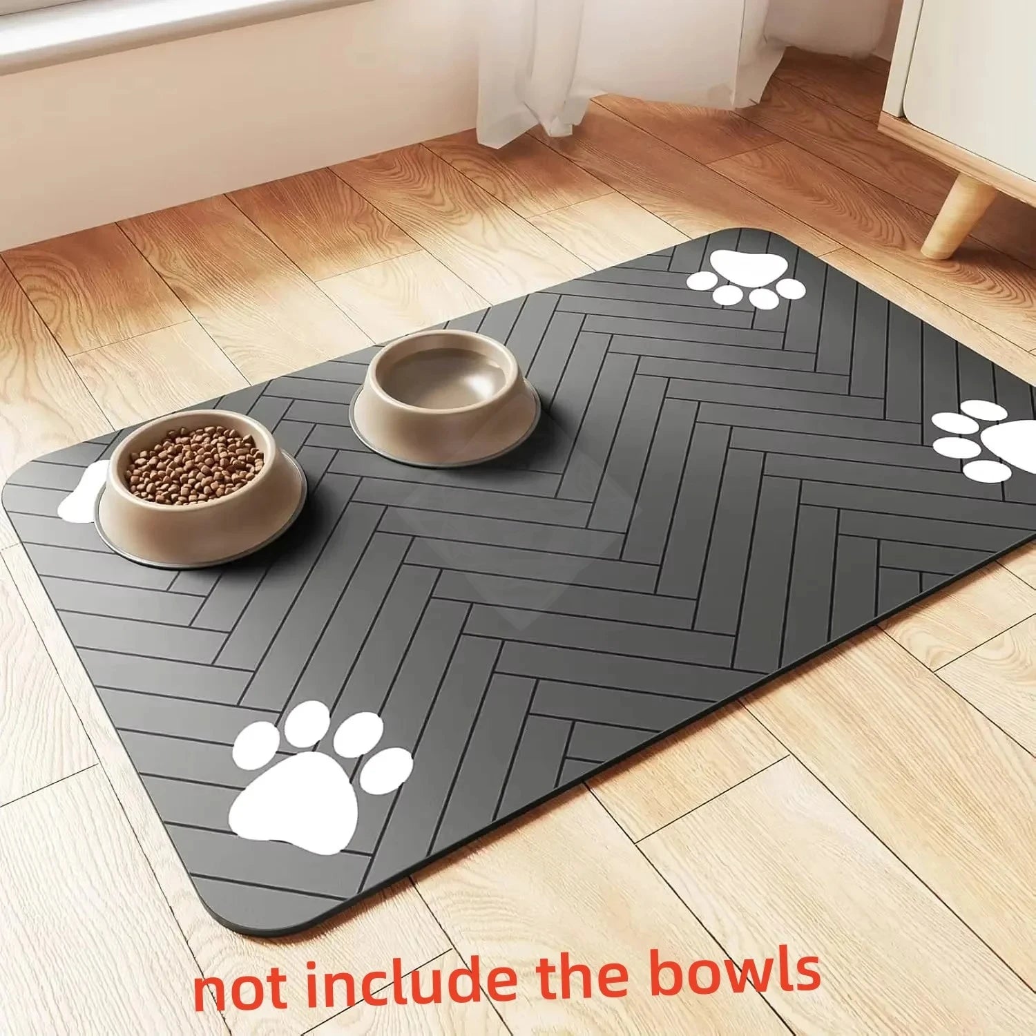 Absorbent Pet Feeding Mat Waterproof Quick Dry Placemat for Dog & Cat Food Bowls