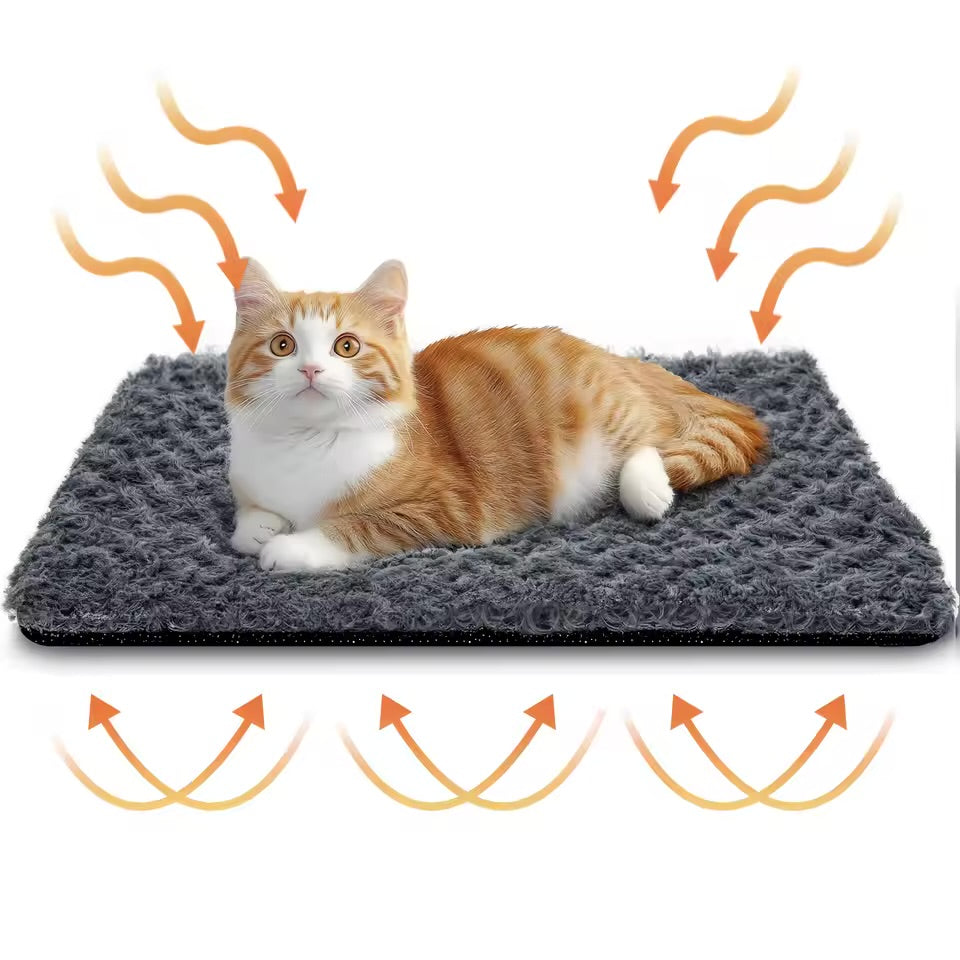 Electric-Free Thermal Pet Warming Pad Self Heating Anti-Slip Mat for Cats & Dogs