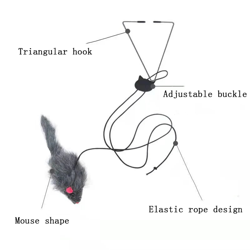 Door Hanging Cat Toy Interactive Stress Relief Hanging Toy for Cats & Kittens