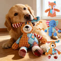 Cute Animal Squeaky Dog Chew Toy Bite Resistant Interactive Plush Toy for Puppies