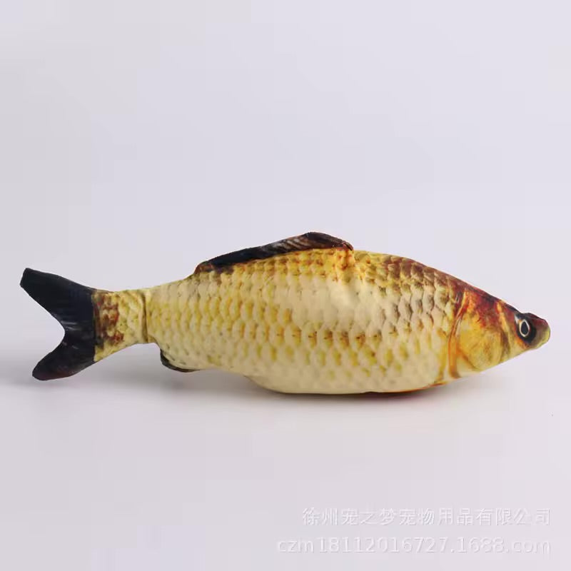 3D Fish Catnip Plush Cat Toy Soft Interactive Simulation Fish Doll for Cats