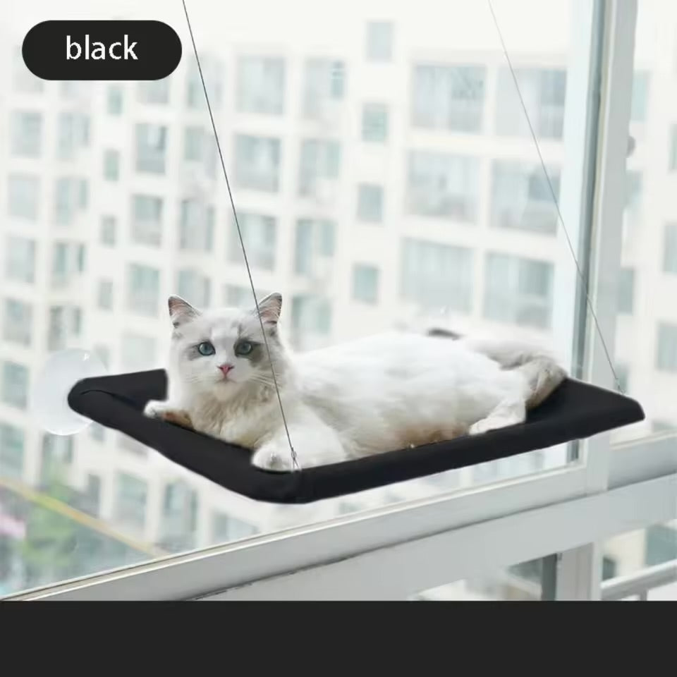 Hanging Cat Hammock Bed Aerial Window Seat Nest & Climbing Frame for Cats