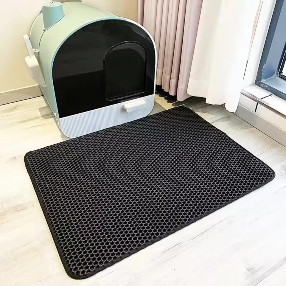Premium Large Cat Litter Mat Waterproof Double Layer Non-Slip Washable Trapper 90x60cm