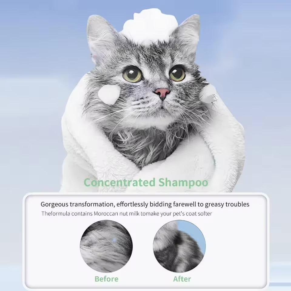 Soothing Pet Grooming Shampoo Hypoallergenic Formula for Sensitive Skin Cats & Dogs