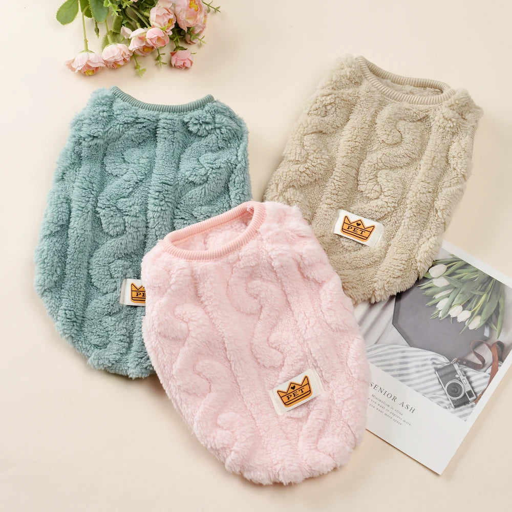 Soft Fleece Pet Sweater Warm Winter Vest Costume for Small Dogs & Cats