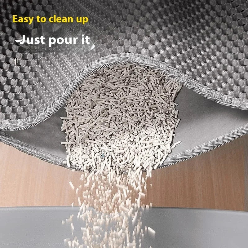 Premium Large Cat Litter Mat Waterproof Double Layer Non-Slip Washable Trapper 90x60cm