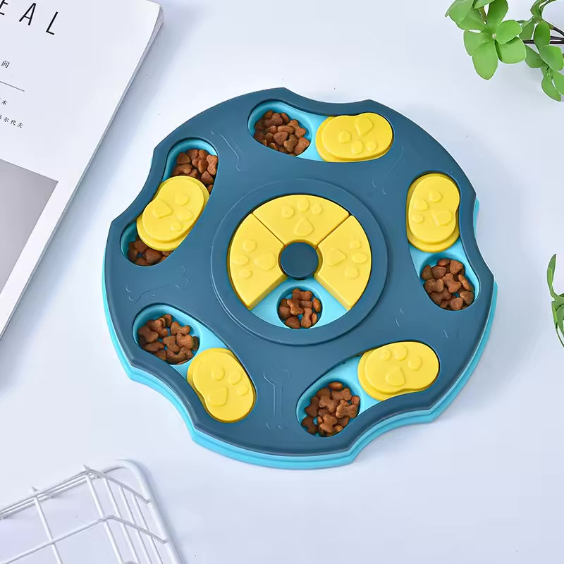 Dog Puzzle Feeder Toy Interactive Slow Feed IQ Bowl for Cats & Dogs