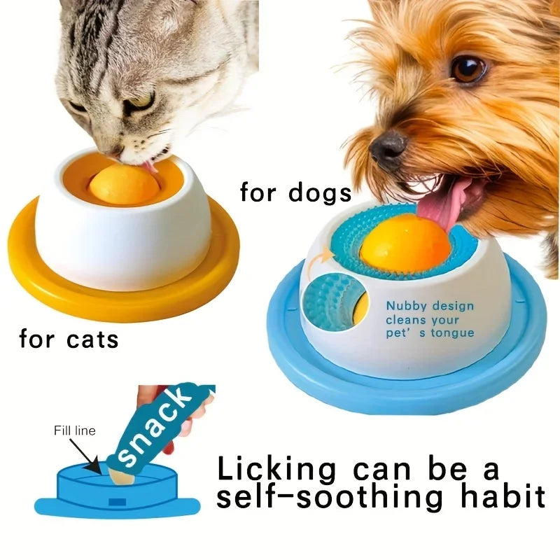 Interactive Dog Lick Toy Slow Feeder Food Dispenser Training Enrichment Toy for Dogs & Cats