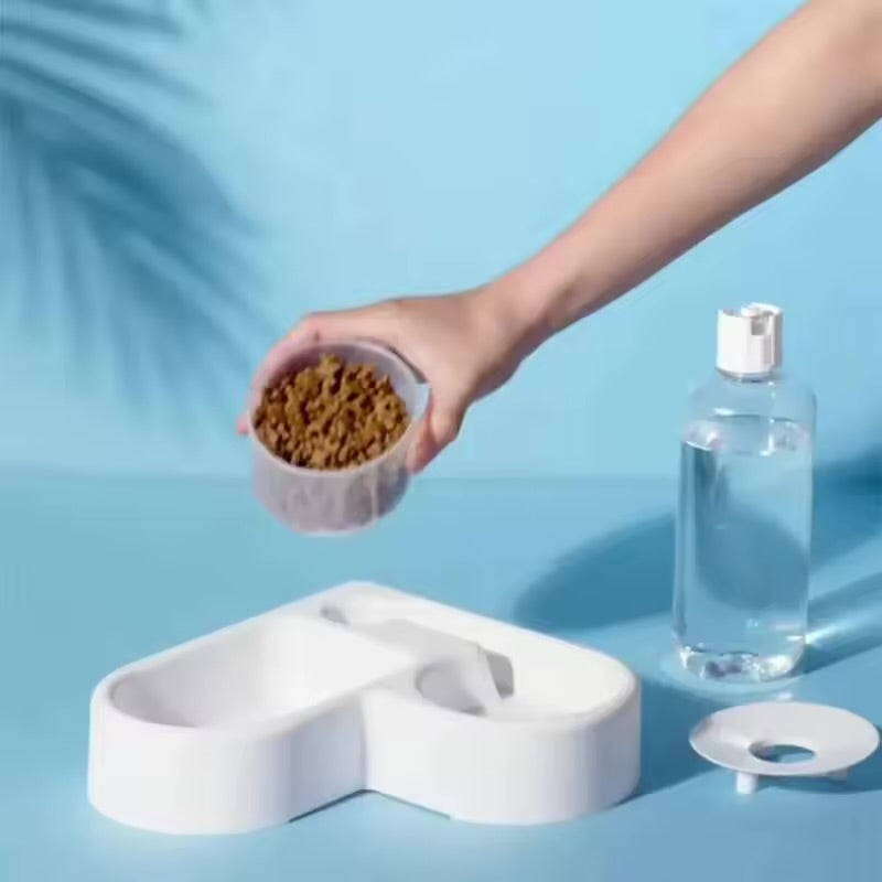 “2-in-1 Automatic Pet Feeder & Water Dispenser — Dual Bowl Station for Cats & Dogs”