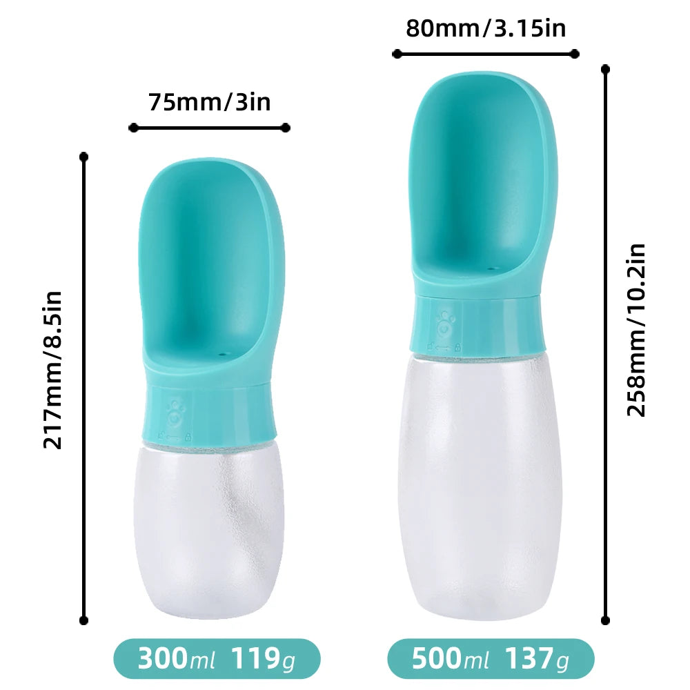 “Portable Dog Water Bottle & Travel Bowl — 500ml Leak-Proof Dispenser for Walks & Hiking”