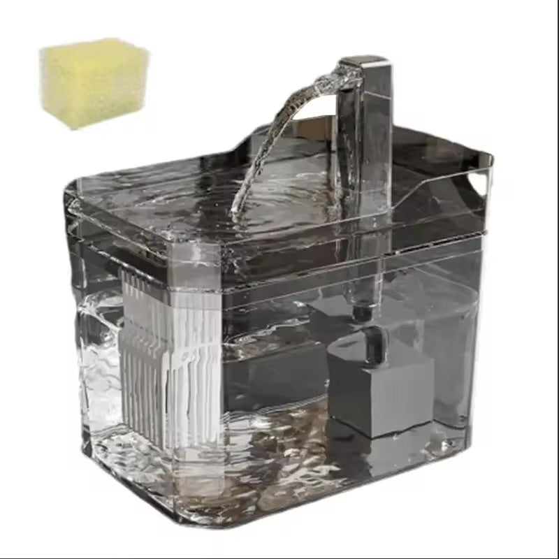 Transparent Automatic Pet Water Fountain Plug-In Circulating Water Dispenser for Cats & Dogs