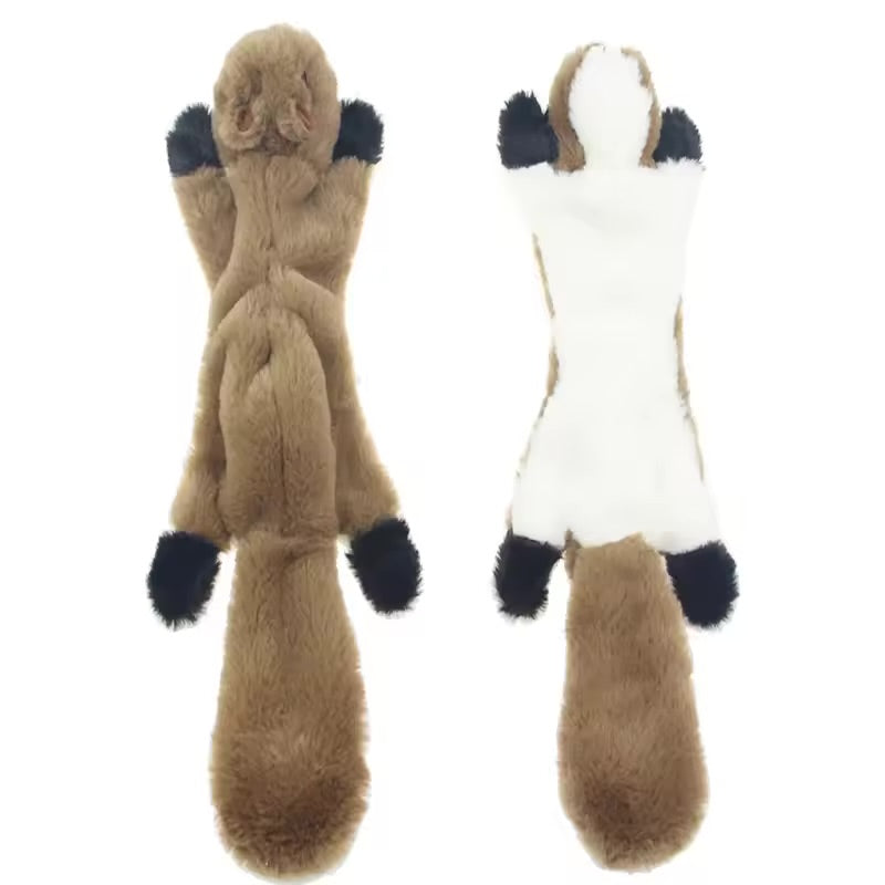 45cm Simulated Animal Plush Dog Toy No Stuffing Squeaky Crinkle Chew Toy for Dogs