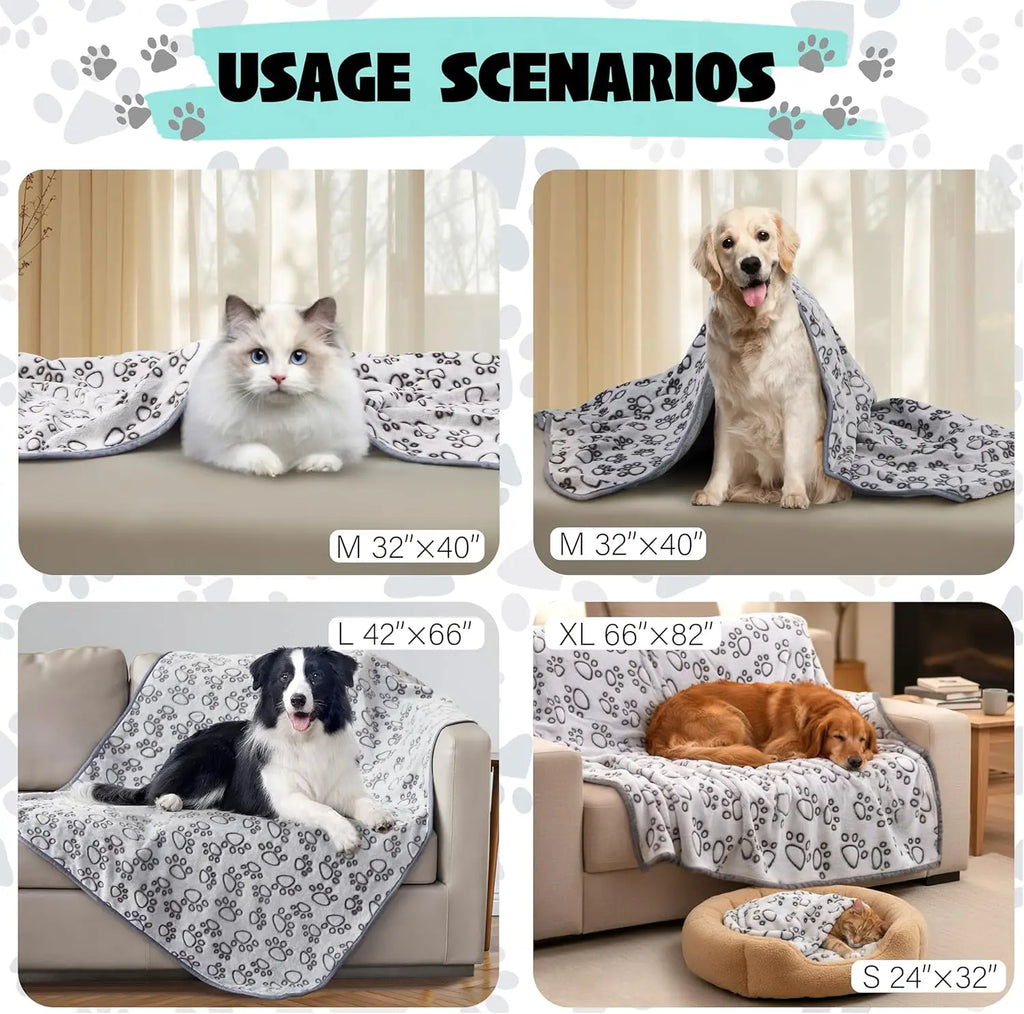 Premium Soft Pet Blanket Washable Cozy Blanket for Cats & Dogs of All Sizes