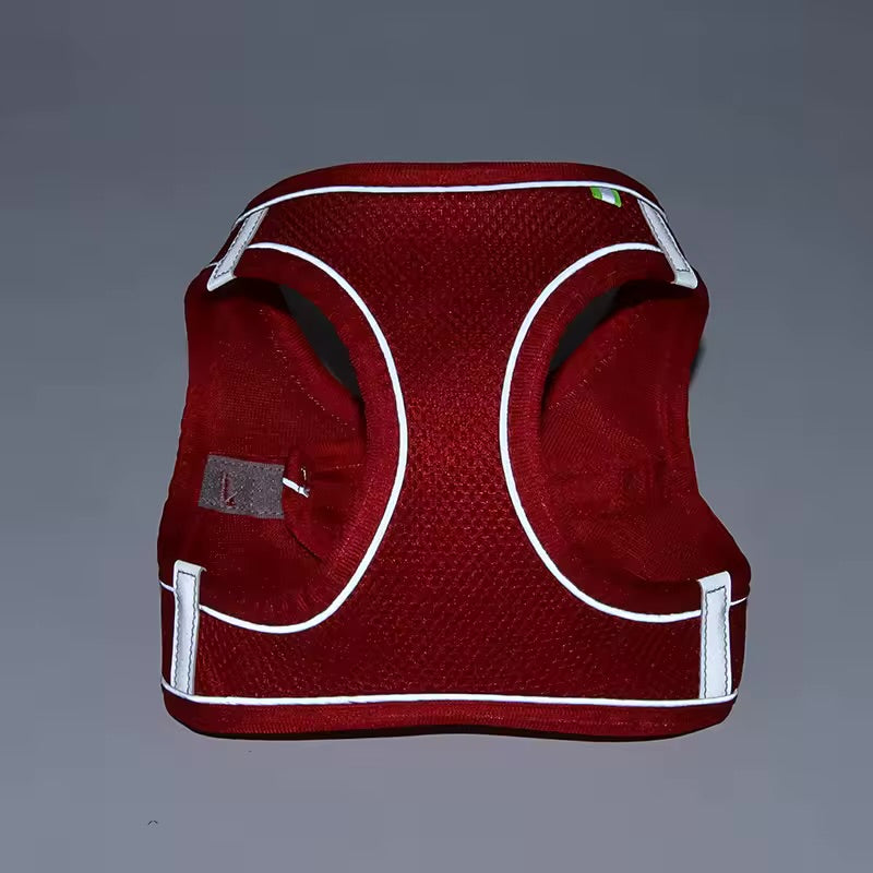 Dog Harness & Leash Set — Adjustable Reflective Vest for Small Dogs