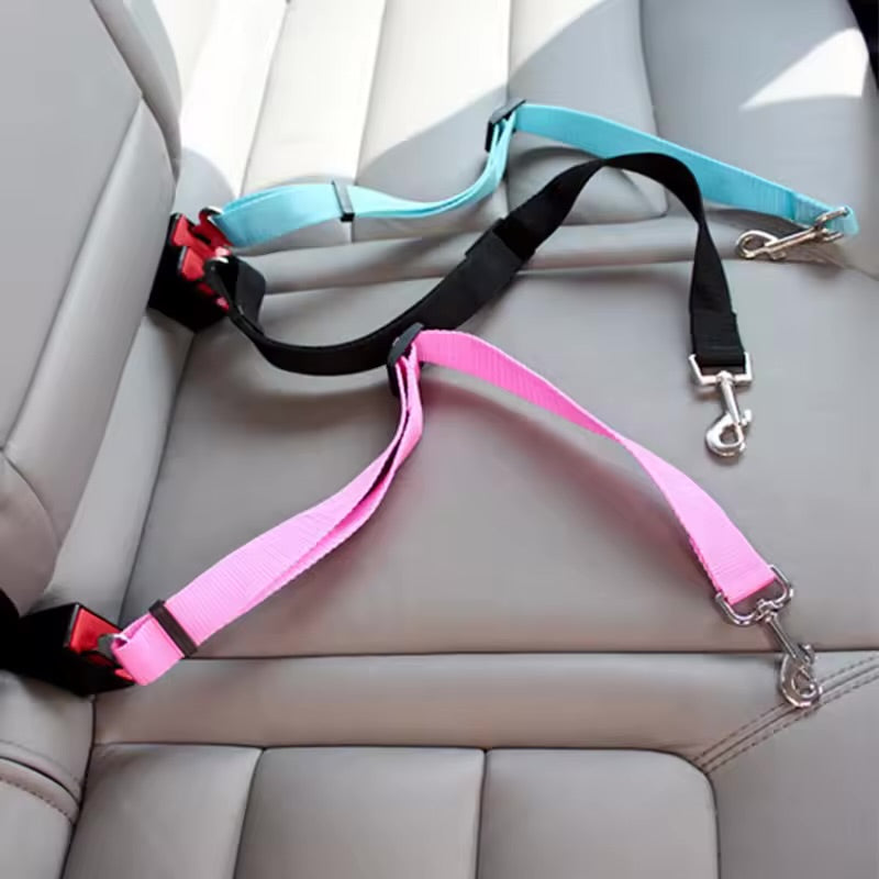 Adjustable Pet Car Safety Belt Universal Harness Seat Belt Clip for Dogs & Cats
