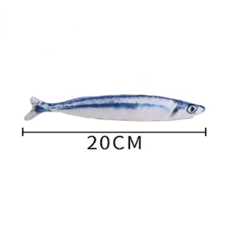 3D Fish Catnip Plush Cat Toy Soft Interactive Simulation Fish Doll for Cats