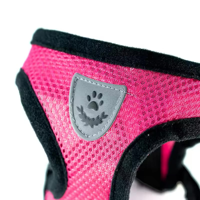 Breathable Summer Dog Harness & Leash Set Lightweight Vest for Small Dogs & Cats