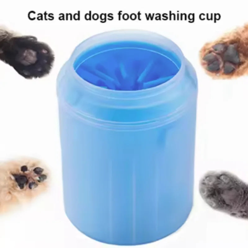 Portable Pet Paw Cleaner Cup Silicone Foot Washing Brush & Towel for Dogs