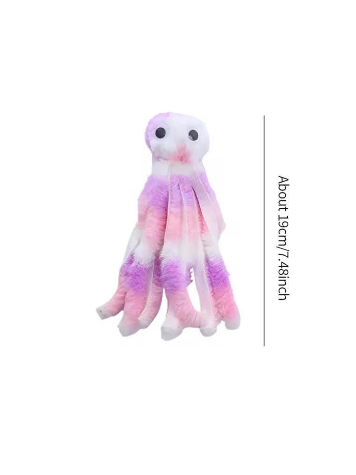 Cute Octopus Plush Cat Toy Bite Resistant Interactive Play Toy for Cats