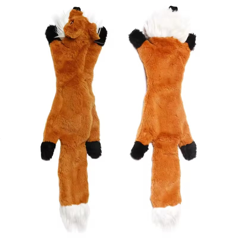 45cm Simulated Animal Plush Dog Toy No Stuffing Squeaky Crinkle Chew Toy for Dogs