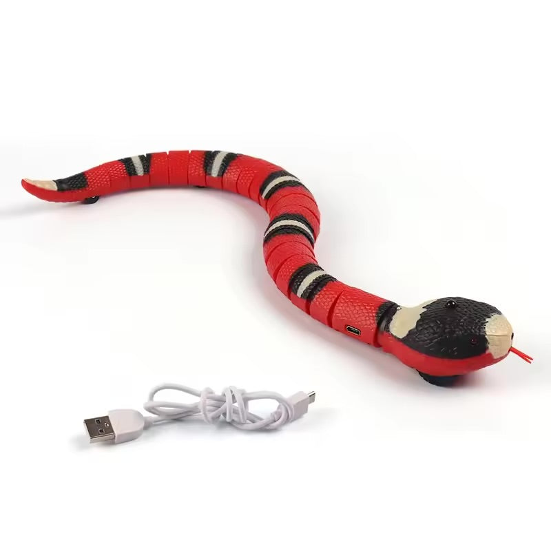 Smart Sensing Electronic Snake Cat Toy USB Rechargeable Automatic Interactive Teaser for Cats