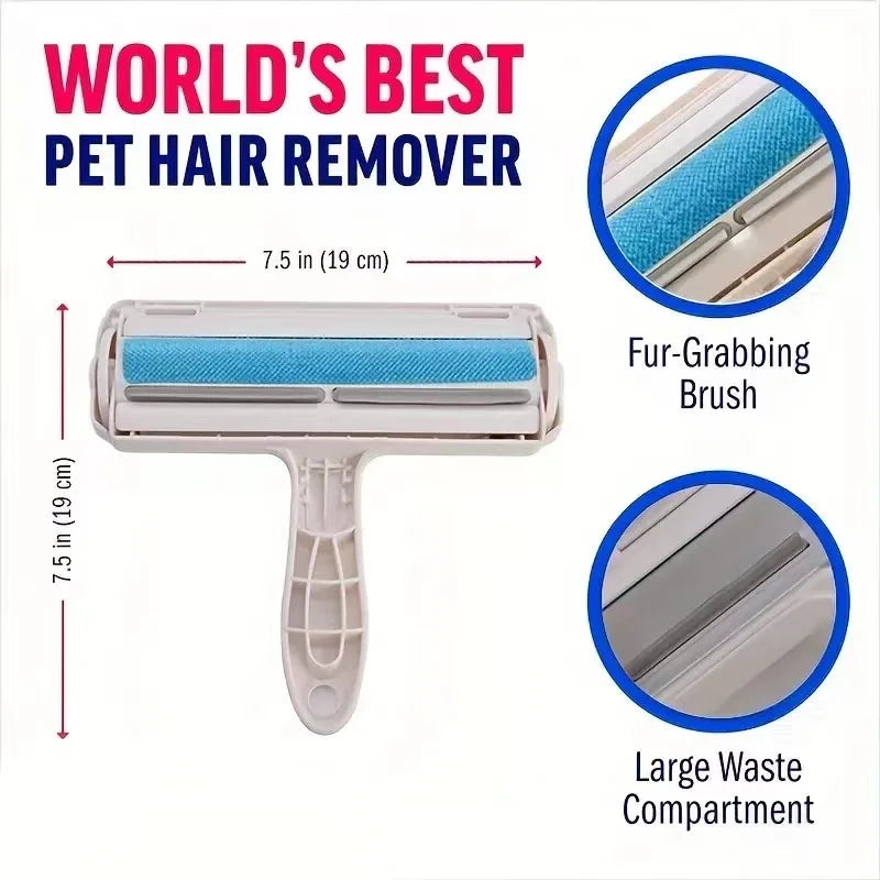 Self Cleaning Pet Hair Remover Roller One Hand Lint Roller for Dog & Cat Hair