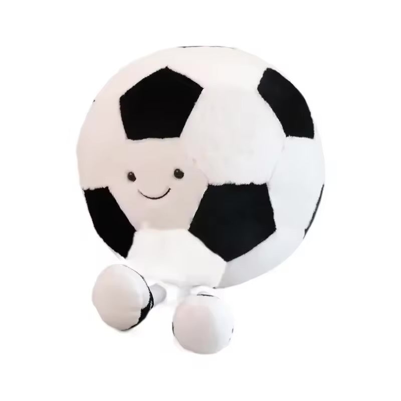 Sports Ball Plush Pet Toy Football & Basketball Interactive Toy for Dogs & Cats