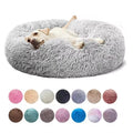 Calming Donut Pet Bed Ultra Soft Plush Washable Bed for Cats & Dogs