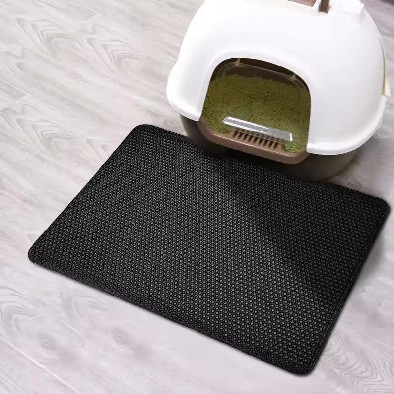 Double Layer Cat Litter Mat Waterproof Non-Slip Trapping Mat for Litter Box