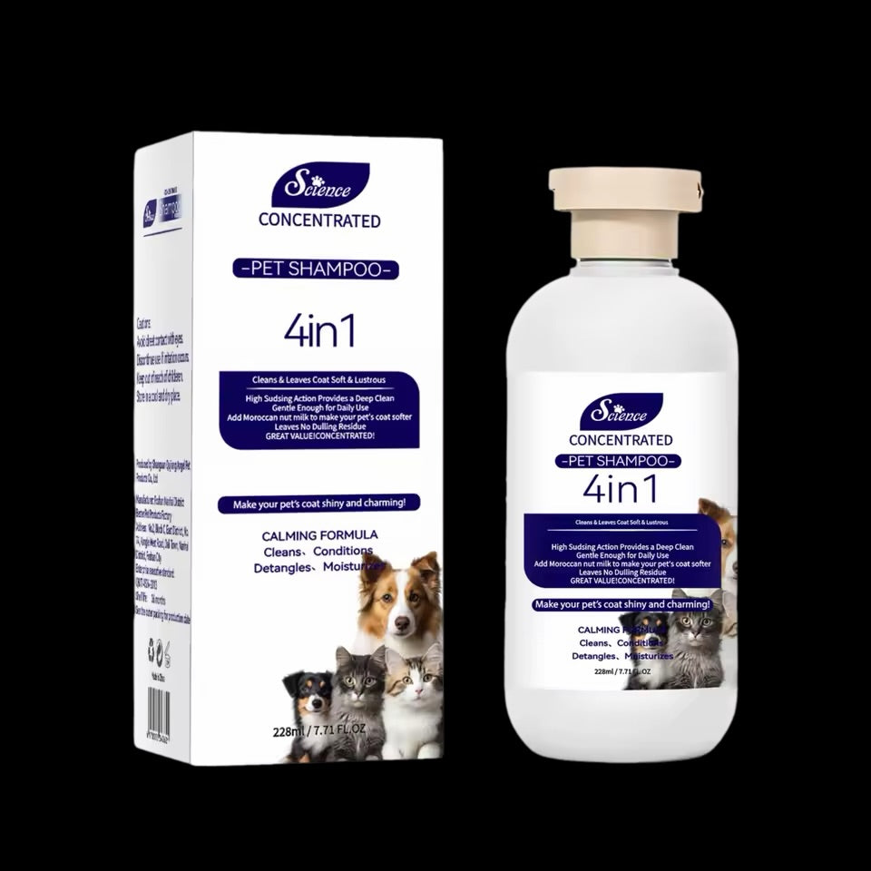 Soothing Pet Grooming Shampoo Hypoallergenic Formula for Sensitive Skin Cats & Dogs