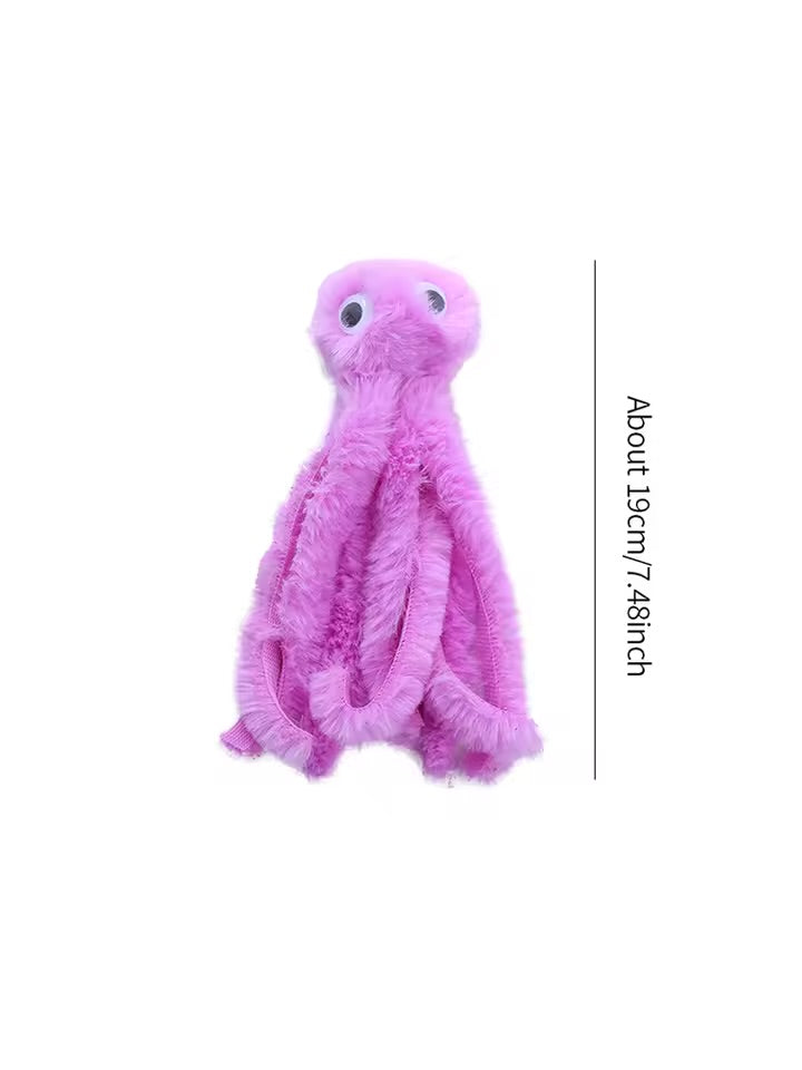 Cute Octopus Plush Cat Toy Bite Resistant Interactive Play Toy for Cats