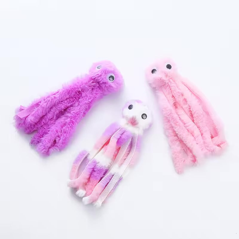 Cute Octopus Plush Cat Toy Bite Resistant Interactive Play Toy for Cats