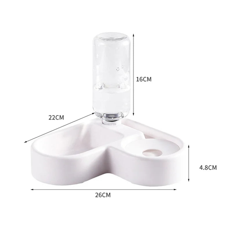 “2-in-1 Automatic Pet Feeder & Water Dispenser — Dual Bowl Station for Cats & Dogs”