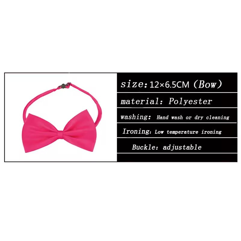 Adjustable Pet Bow Tie Collar Necklace Cute Accessory for Dogs & Cats
