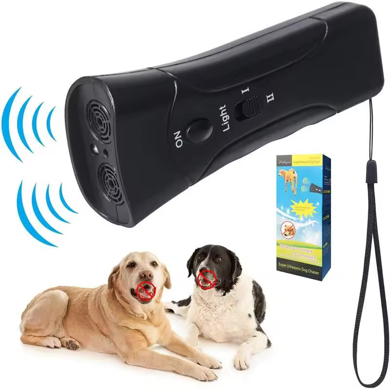 LED Ultrasonic Dog Repeller & Anti Barking Device Laser Training Tool for Dogs