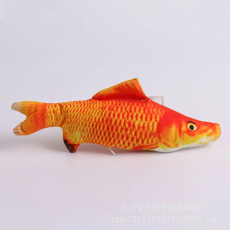3D Fish Catnip Plush Cat Toy Soft Interactive Simulation Fish Doll for Cats