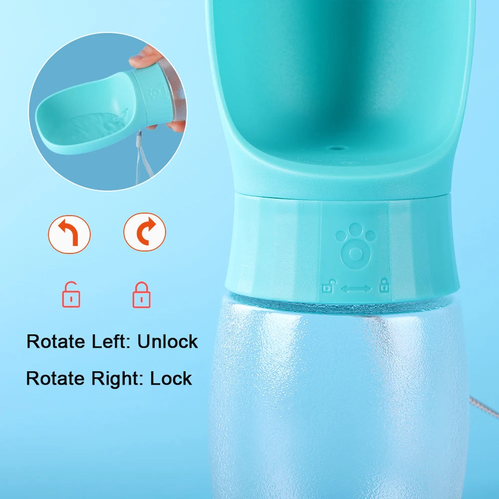 “Portable Dog Water Bottle & Travel Bowl — 500ml Leak-Proof Dispenser for Walks & Hiking”