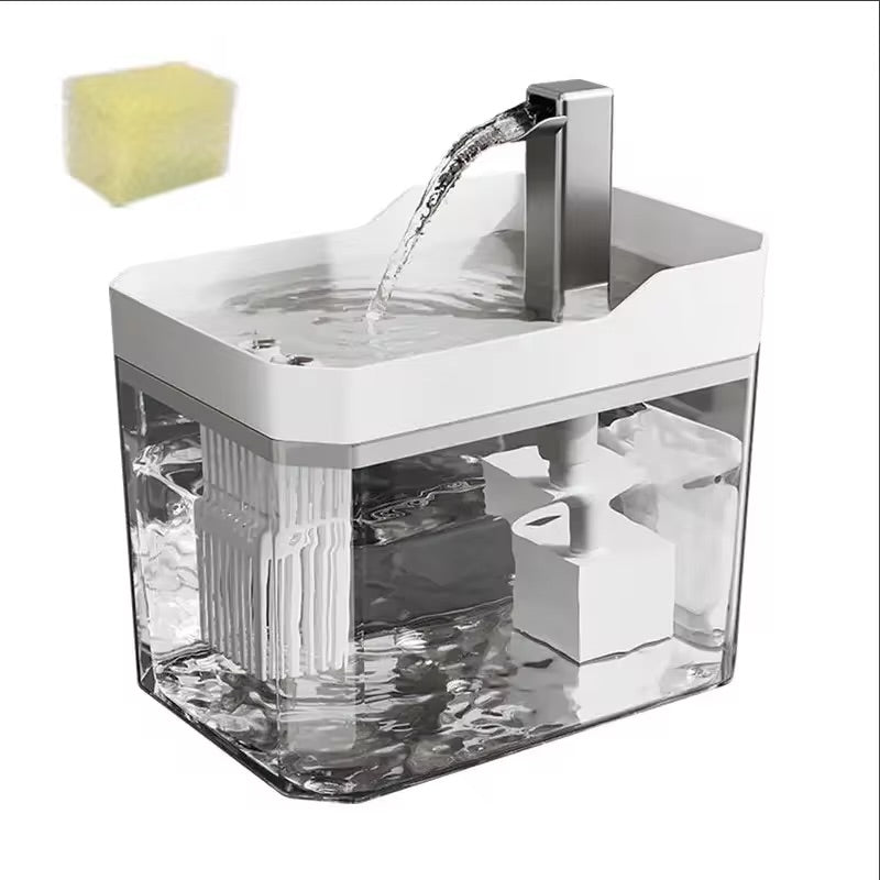 Transparent Automatic Pet Water Fountain Plug-In Circulating Water Dispenser for Cats & Dogs