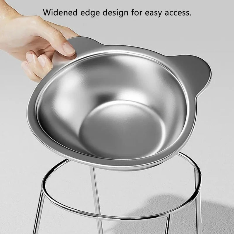 Tilted Neck Guard Pet Bowl Healthy Feeding Dish for Cats & Puppies