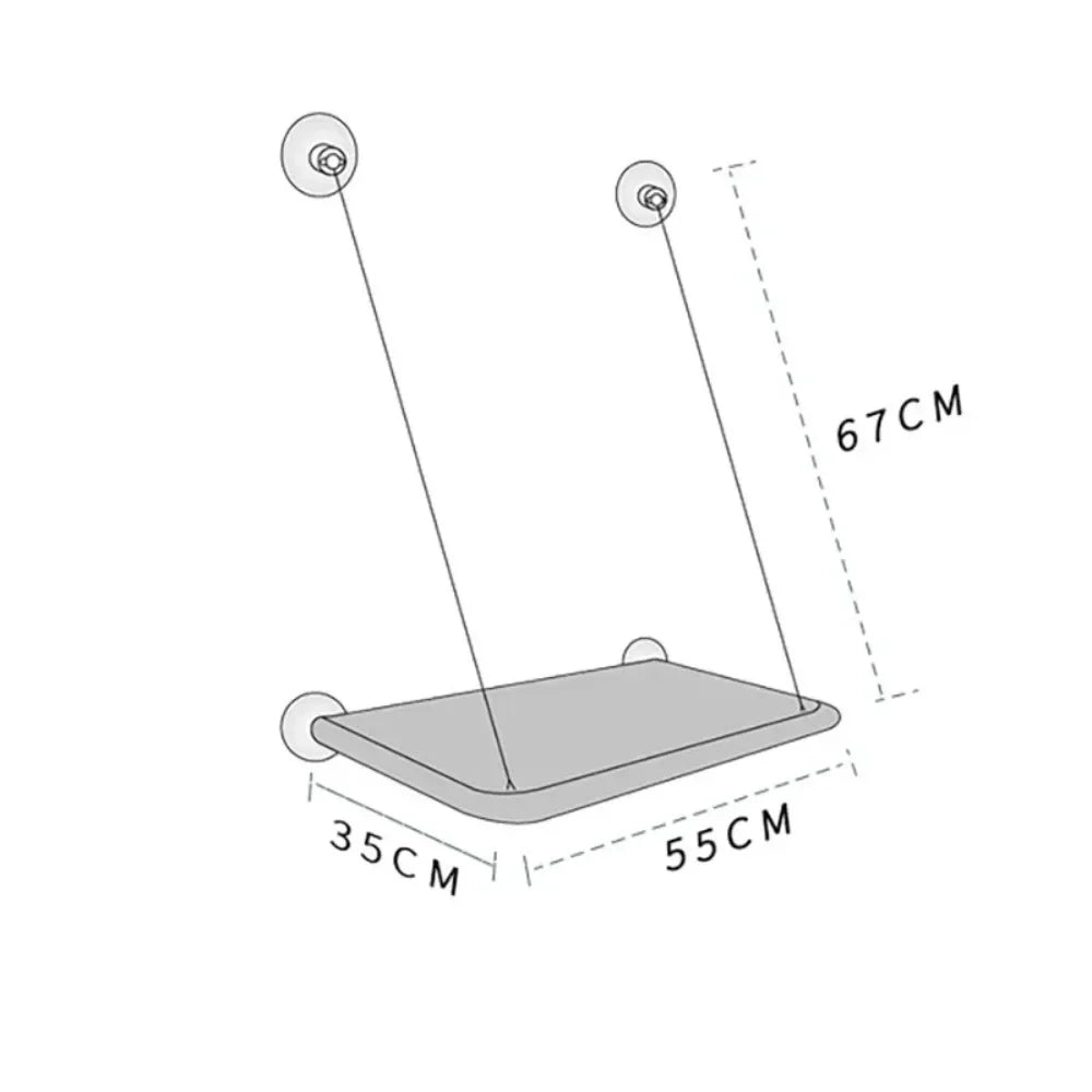 Hanging Cat Hammock Bed Aerial Window Seat Nest & Climbing Frame for Cats