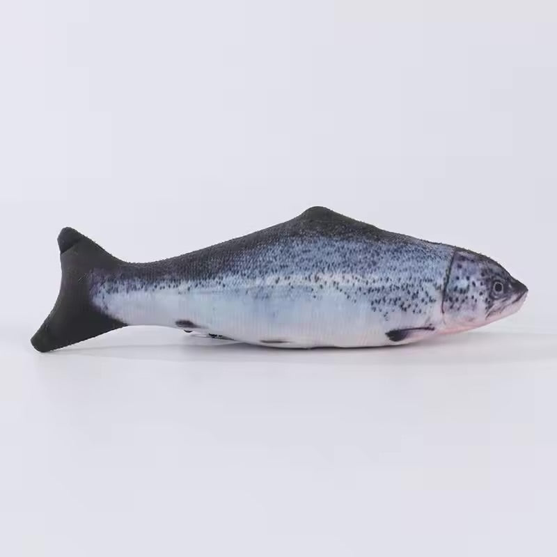 3D Fish Catnip Plush Cat Toy Soft Interactive Simulation Fish Doll for Cats