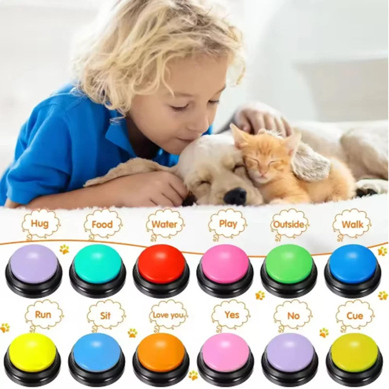 Recordable Talking Dog Button Toy Interactive Pet Communication Starter Buttons
