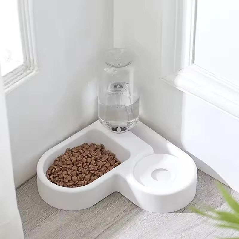 “2-in-1 Automatic Pet Feeder & Water Dispenser — Dual Bowl Station for Cats & Dogs”